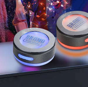 Colorful <b>LED</b> Light Bone Conduction <b>Speaker</b> Mini Metal Case Suction Cup Wireless <b>Speaker</b> for Smooth Plane - Product Image 2