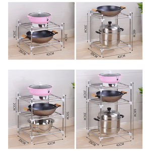 Étagère de rangement empilable en acier inoxydable à 5 niveaux EE140 pour cuisine, four à micro-ondes, casseroles, poêles et cuiseurs vapeur - Vente en gros - Product Image 4