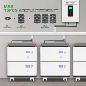 51.2V 300Ah <b>Battery</b> <b>48V</b> Stackable Lithium Solar Energy System IP65 CAN Home Storage White 15kWh Power Split NEHC0009 200Ah Lithi - Product Image 1