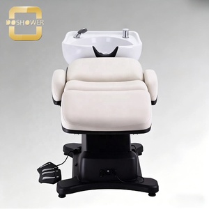 Estación de Lavado de Cabello Reclinable con Marco de Aleación y Lavabo de Cerámica Resistente a las Manchas para Salón de Belleza, Barbería, Peluquería - Product Image 5
