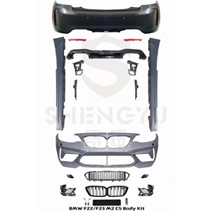 Kit carrosserie comprenant un pare-chocs avant avec lèvre arrière d'échappement pour <span class=keywords><strong>BMW</strong></span> série 2 F22 F23 14-18 modifié au style M2C Fitment - Product Image 1