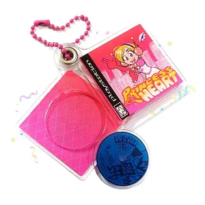 High Quality Custom Printed Acrylic CD Charms Hot Sale Rivet Shaker Acrylic Keychain Supplier Openable Shaking Charms