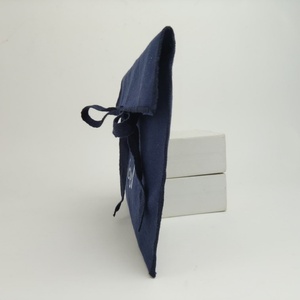 Custom Logo Navy Cotton <b>Envelope</b> Bags Pouches for Cosmetic Packaging Recyclable Dust Sack Luxury Jewelry Pouch - Product Image 2