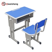 Ensemble de mobilier de classe moderne et réglable B60-DLPN02 pour l'école primaire, bureau et chaise d'étude pour enfants et étudiants