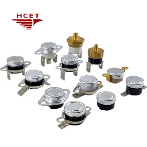 HCET KSD301 5/-3C cincin tetap reset manual saklar suhu Reset otomatis termostat Bimetal untuk aplikasi rumah