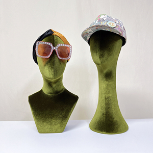 Busto <span class=keywords><strong>de</strong></span> exhibición <span class=keywords><strong>de</strong></span> espuma <span class=keywords><strong>de</strong></span> maniquí con cabeza <span class=keywords><strong>de</strong></span> terciopelo <span class=keywords><strong>de</strong></span> alta calidad para peluquería peluca sombrero joyería <span class=keywords><strong>costura</strong></span> suministro al por mayor - Product Image 6