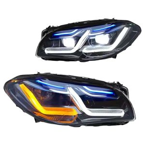Fari F10 per <span class=keywords><strong>BMW</strong></span> <span class=keywords><strong>Serie</strong></span> 5 2011-2017 F10 F18 Xeno Alogeni Auto Aggiornati Stile G30 M5 Racing con Laser <span class=keywords><strong>Blu</strong></span> a LED - Product Image 2