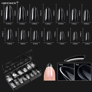 Caja negra, Etiqueta Privada, extensión <span class=keywords><strong>de</strong></span> puntas <span class=keywords><strong>de</strong></span> uñas postizas acrílicas, cubierta completa <span class=keywords><strong>de</strong></span> almendra cuadrada, puntas <span class=keywords><strong>de</strong></span> uñas <span class=keywords><strong>de</strong></span> <span class=keywords><strong>Gel</strong></span> suave transparentes finas - Product Image 4