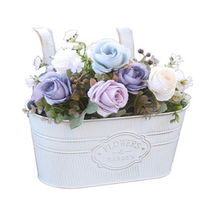 Macetas Colgantes de Pared de Metal Cromado Estilo Bohemio, Ganchos Dobles Desmontables, Macetero Ecológico para Barandilla, Cerca, Balcón - Product Image 2