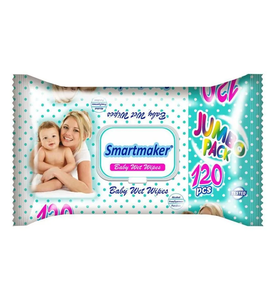 120 Toallitas Húmedas para Bebé Sin Alcohol, Ultra Suaves, Limpieza Delicada, Higiénicas, Paquete Grande para Exportación - Product Image 1