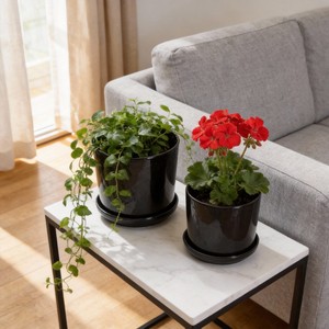 กระถางต้นไม้เซรามิกเคลือบเงาสำหรับตกแต่งบ้านและสวน ยี่ห้อ Shandong ผลิตภัณฑ์รักษ์โลก ทนทาน พร้อมขาตั้ง ขายส่ง งานฝีมือ - Product Image 4