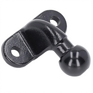 <span class=keywords><strong>Boule</strong></span> <span class=keywords><strong>d</strong></span>'<span class=keywords><strong>attelage</strong></span> forgée noire de 50 mm en acier robuste pour remorques, camping-cars et caravanes - Product Image 1