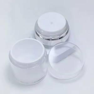 Pot à pompe sans air en acrylique de 15g-50g, rechargeable, vide, pour crème cosmétique, idéal pour les soins de la peau et les voyages (vente en gros) - Product Image 2