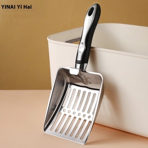 Pala de arena para gatos de acero inoxidable grande ecológica con gancho, caca de gato de <span class=keywords><strong>Metal</strong></span>, Tofu, arena, suministros de limpieza, cuchara para arena para gatos - Product Image 2