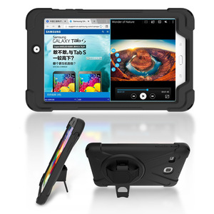 Étui pour <span class=keywords><strong>tablette</strong></span> <span class=keywords><strong>Samsung</strong></span> <span class=keywords><strong>Galaxy</strong></span> <span class=keywords><strong>Tab</strong></span> <span class=keywords><strong>E</strong></span> 8.0 pouces, T377, T378, antichoc, robuste, enfants, avec béquille, housse de protection en Silicone - Product Image 6