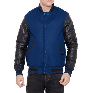 Veste universitaire pour homme en laine brodée de qualité supérieure, style streetwear, avec col montant et logo frontal, couleurs et tailles personnalisables - Product Image 5