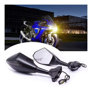 Espejos de motocicleta vintage luces Led amarillas para Suzuki Gsxr <span class=keywords><strong>KAWASAKI</strong></span> <span class=keywords><strong>NINJA</strong></span> 6R 9R 650R <span class=keywords><strong>250R</strong></span> 636 - Product Image 1