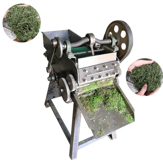 Kuru çay yaprağı asma yaprak kesme makinası ticari ot yaprak parçalayıcı matcha çayı dilimleme makinesi kullanımı kolay