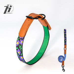 OEM personalizado elástico perro <span class=keywords><strong>Collar</strong></span> cómodo cuero elástico gato <span class=keywords><strong>Collar</strong></span> Correa conjunto de alta visibilidad - Product Image 2