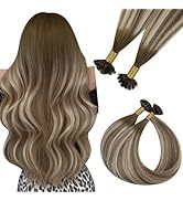 Extensions de cheveux Remy à pointe plate personnalisées, 100% cheveux humains en kératine avec fixation par fusion, couleur et emballage personnalisés