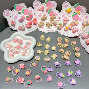 Bandeau pour cheveux en forme de <span class=keywords><strong>pouce</strong></span> pour petite fille, accessoires pour cheveux, couvre-chef pour bébé, fleurs en plastique/résine, fait à la main, mignon - Product Image 4