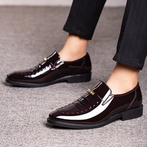 European American style <b>size</b> 38-48 men's business casual leather shoes British style fashion banquet <b>wedding</b> groom <b>dress</b> shoes - Product Image 4