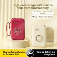 Batterie externe en plastique auto-connectée 20000mAh, batterie lithium-ion haute capacité, chargeur portable avec Micro USB
