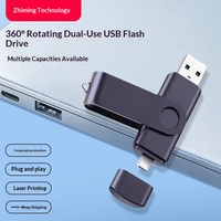 Clé USB 2.0 double port OTG Type-C Android 256 Go pour téléphone portable et ordinateur, extension de mémoire en plastique, nouvelle