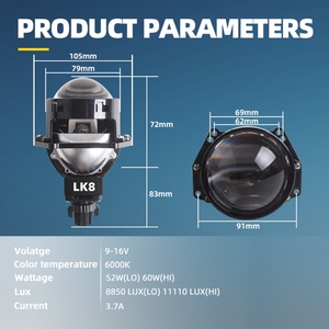 Lentes de Proyector Bi-LED SANVI Lk8 Personalizadas de Fábrica para Automóvil, 3.0 Pulgadas, H4 H7 H11, Lentes para Faros Delanteros LED, Accesorios para Automóvil - Product Image 5
