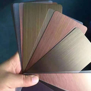 Tấm gỉ miễn phí Hội Đồng Quản trị tùy chỉnh thiết kế OEM & ODM lembaran Baja tahan karatgold titan tráng 304 tấm thép không gỉ ASTM 2B - Product Image 2