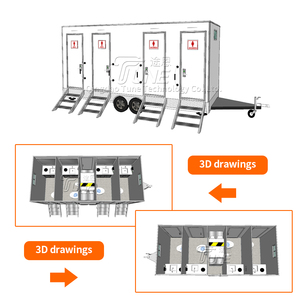 Baño Móvil de Lujo, Remolque Portátil, Baño Prefabricado VIP para Exteriores con Acceso para Sillas de Ruedas y Ducha - Product Image 3