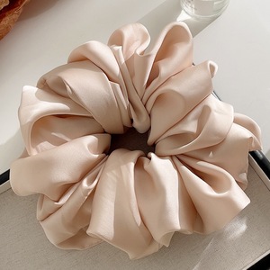 Coleteros Grandes XXL de Satén de Seda para Mujer, Ligas Elásticas de Tela de 15 cm en Color Blanco Liso, Accesorios para el Cabello al por Mayor - Product Image 5
