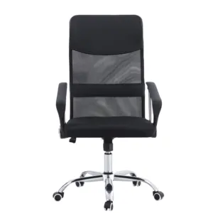 流行设计高背黑色皮革办公椅可调旋转行政任务办公椅