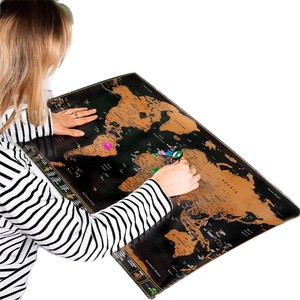 Póster de Viajes Mundiales con Impresión Personalizada de Fábrica, Diseño Popular para <span class=keywords><strong>Rascar</strong></span>, Mapa de Estados Unidos y Europa con Juego de Accesorios - Product Image 5