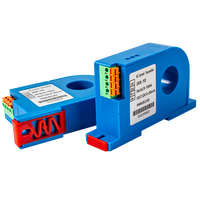 Konverter Arus AC/DC Hall 4-20mA 0-10V 0-5V RS485 Sensor Arus AC DC 0-10A 0-20A 0-30A 0-100A DC24V Pemancar Arus