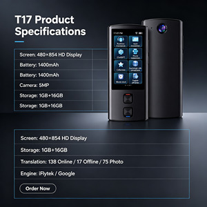 Traduttore Smart Mini T17 con WiFi, <span class=keywords><strong>Traduzione</strong></span> in Tempo Reale in 138 <span class=keywords><strong>Lingue</strong></span>, Ricarica Type-C <span class=keywords><strong>per</strong></span> Viaggi e Uso Aziendale - Product Image 6