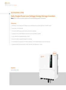 S6-EH1P8K-L-PRO 8KW ระบบไฮบริดเฟสเดียว DC/AC รองรับแบตเตอรี่แรงดันต่ำ ประสิทธิภาพสูง 98% ระบบกักเก็บพลังงานภายในบ้าน S6-EH1P8K-L-PR - Product Image 2