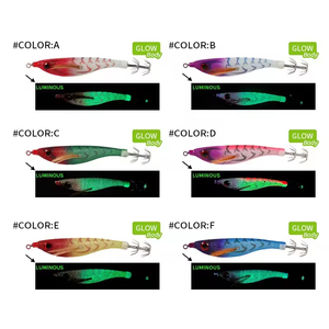SKM Luminous <span class=keywords><strong>EGI</strong></span> Squid Jig señuelo de madera Camarón Jigging pulpo superior flotante <span class=keywords><strong>Sutte</strong></span> Señuelos de Pesca impresos hechos de plástico Metal - Product Image 2