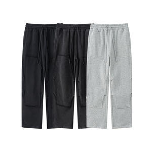 กางเกงวอร์มผู้ชาย K2422 รุ่นสปริง 2025 เอวกลาง ทรงหลวม สไตล์ลำลอง ผ้าฝ้ายผสมขนแกะ ซักแล้ว ทรงตรง สำหรับเล่นกีฬา - Product Image 1