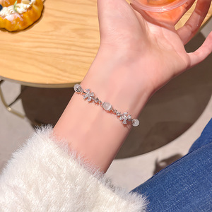 Bracelets de luxe exquis en zircon pour femmes et filles, bracelet en <span class=keywords><strong>opale</strong></span> élégant, cadeau de la Saint-Valentin, accessoires de bijoux - Product Image 1