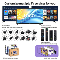 Téléviseur LED MINI UHD 75 pouces, Smart TV WiFi avec mode jeu et haut-parleur intégré pour usage hôtelier, certifié CE/FCC, boîtier noir