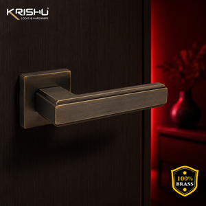 มือจับประตูแบบก้านโยก รุ่น Rose Door Handle สีบรอนซ์ด้าน ผลิตจากทองเหลืองคุณภาพสูง สำหรับประตูภายในบ้าน สำนักงาน และพื้นที่เชิงพาณิชย์ - Product Image 3