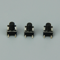 Interruptor Táctil TC-0606AL, 0.1A, 12VDC, 100000 Ciclos, 1.6N, SMD, 4 Pines, RoHS, Mini Interruptor Táctil Cuadrado de 6mm, Interruptor Táctil SMD para PCB