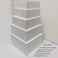 Présentoir Buffet Cube en Acrylique Blanc Sur Mesure Grande Taille pour Événements, Support Alimentaire en Lucite pour Mariages et Fêtes
