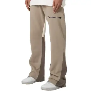 Luxe 100% coton personnalisé pantalons de survêtement évasés hommes amples pantalon de survêtement évasé français éponge Flare pantalons de survêtement hommes