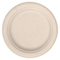 Assiettes jetables biodégradables en pulpe ; Assiettes épaisses en pulpe vierge blanche de 6 pouces, vente en gros, 50 pièces par paquet, 7 mois