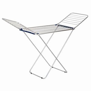 Estantes de secado de ropa para el hogar Gullwing, <span class=keywords><strong>Perchero</strong></span> de Metal para ropa, soporte plegable de tela con ruedas - Product Image 3