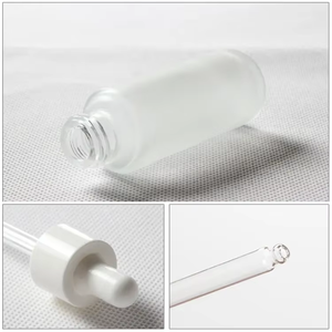 Wholesale White Frosted Glass Essential Oil <b>Bottle</b> 20ml 30ml Empty Round Glass <b>Dropper</b> <b>Bottle</b> for Skin Care Cosmetic Packaging - Product Image 3