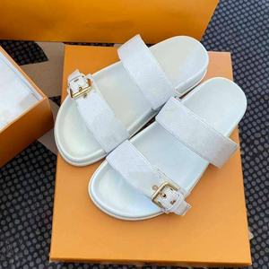 Pantuflas de Alta Calidad para Hombre, Pantuflas de Playa de Lujo, Pantuflas Planas para Exteriores, Sandalias con Estampado de Diseñador para Mujer, Zapatos Casuales para Caminar - Product Image 2