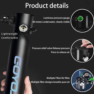 Goyojo <span class=keywords><strong>Mini</strong></span> Xách Tay Scuba Dive Hệ Thống 0.5L Nhỏ Gọn Cao-Áp Lực Bể Phổi Cho 5-10 Min Dưới Nước Cuộc Phiêu Lưu - Product Image 2